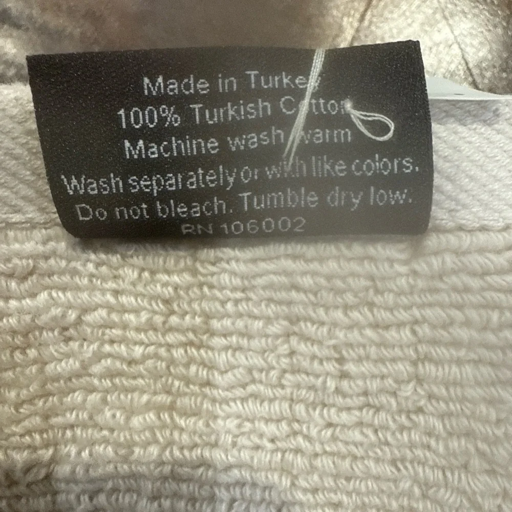 Hotel Collection Waffle Weave Turkish COTTON Bath Towel Pumice Color 30x56” New
